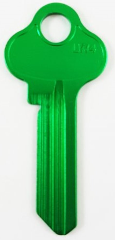 LW4 Green key blank | 3ZIP Security Products